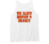 We Bleed Brown Orange Cleveland Football Fan Distressed T Shirt