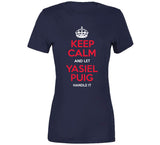 Yasiel Puig Keep Calm Cleveland Baseball Fan T Shirt