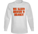 We Bleed Brown Orange Cleveland Football Fan Distressed T Shirt