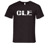Distressed 8 Bit Cleveland Football Fan v2 T Shirt