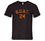 Goat Greatest Of All Time Nick Chubb Cleveland Football Fan Distressed T Shirt