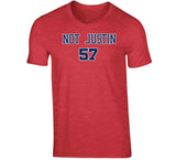 Shane Bieber Not Justin Cleveland Baseball Fan T Shirt