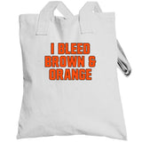 I Bleed Brown And Orange Cleveland Football Fan V4 T Shirt