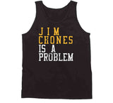 Jim Chones Is A Problem Cleveland Basketball Fan Distressed T Shirt