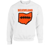 State Of Ohio Believeland Cleveland Football Fan T Shirt