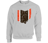 Cleveland Football Team State of Ohio Football Distressed T Shirt