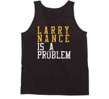 Larry Nance Is A Problem Cleveland Basketball Fan Distressed T Shirt