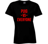 Yasiel Puig Vs Everyone Fan Distressed Cleveland Baseball Fan T Shirt