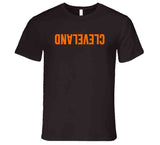 Cleveland Cle Reversed City Name Cleveland Football Fan T Shirt