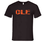 Distressed 8 Bit Cleveland Football Fan V3 T Shirt