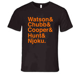 Cleveland Names Watson Cooper Hunt Chubb Njoku Cleveland Football Fan T Shirt