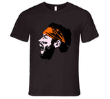 Baker Mayfield Scream Big Head Silhouette Cleveland Football Fan v2 T Shirt