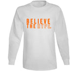 Baker Mayfield Believe The Hype text Cleveland Football Fan T Shirt