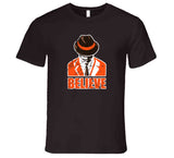 Paul Brown Believe Distressed Cleveland Football Fan T Shirt