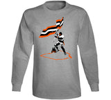 Baker Mayfield Plant The Flag Ohio Silhouette Cleveland Football Fan Distressed T Shirt